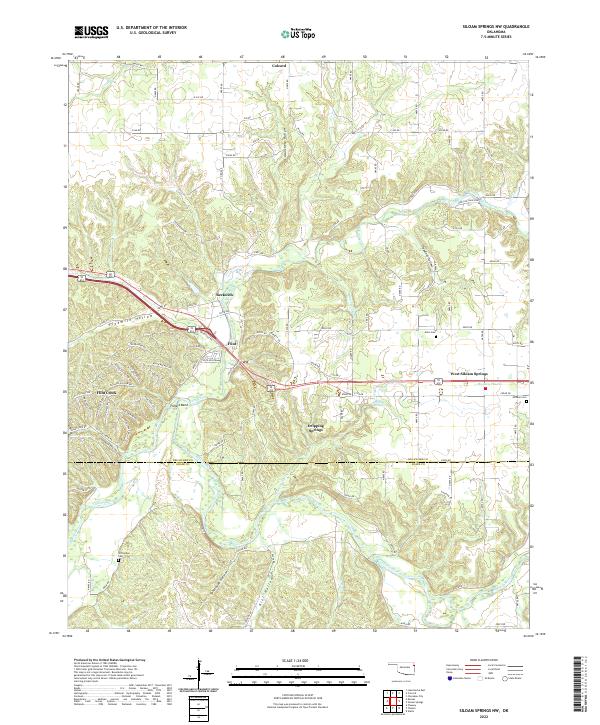 Siloam Springs NW topographic map thumbnail
