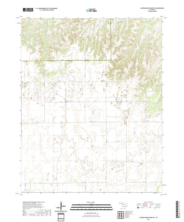 Sleeping Bear Creek SE topographic map thumbnail