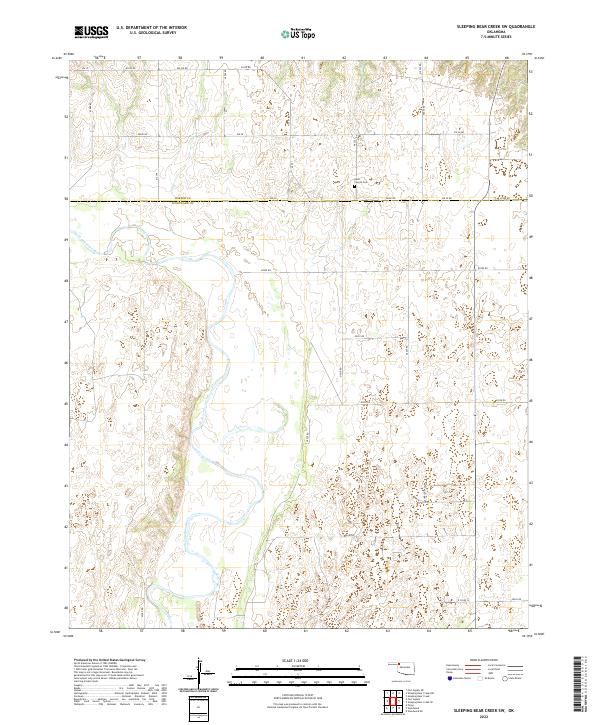 Sleeping Bear Creek SW topographic map thumbnail