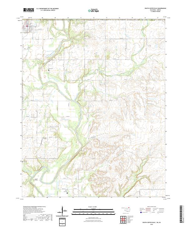 South Coffeyville topographic map thumbnail