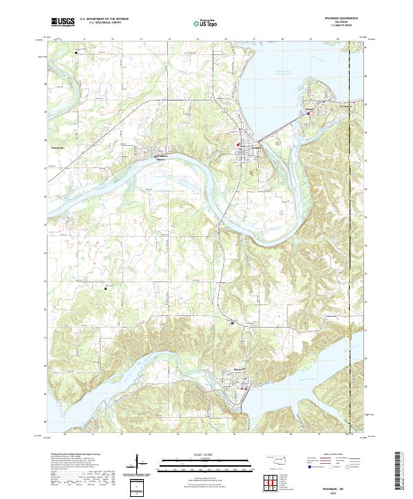 Spavinaw 2022 topographic map thumbnail