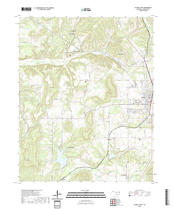 Stilwell West 2022 topographic map thumbnail