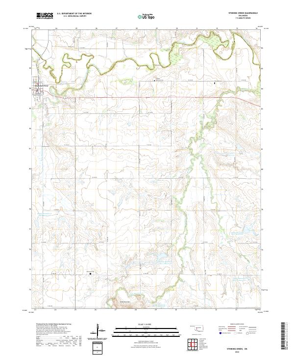 Stinking Creek 2022 topographic map thumbnail