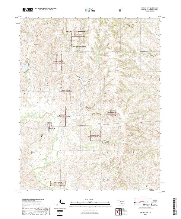 Strong City 2022 topographic map thumbnail