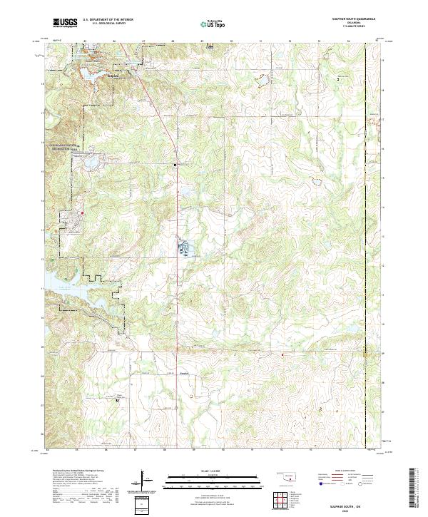 Sulphur South topographic map thumbnail