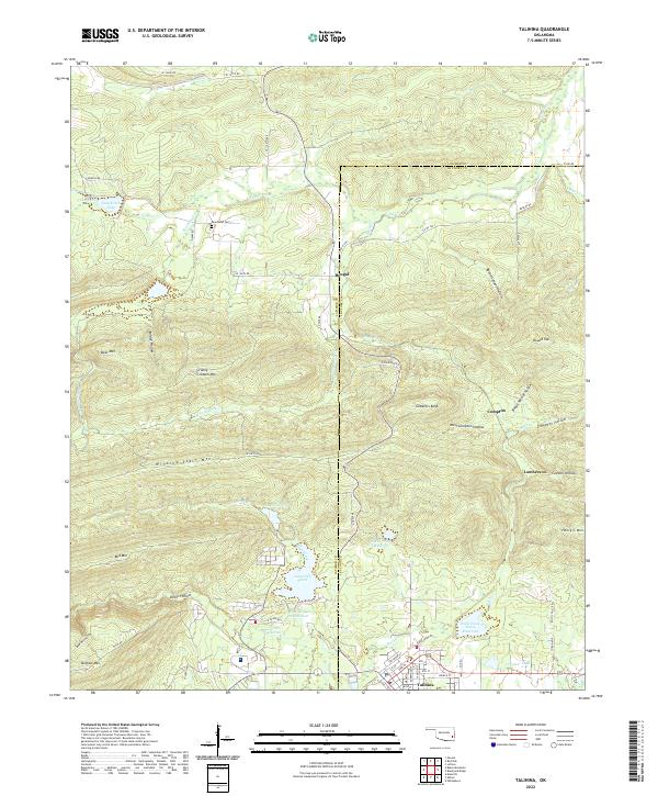 Talihina 2022 topographic map thumbnail