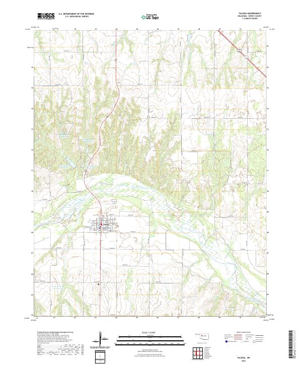 Taloga topographic map thumbnail