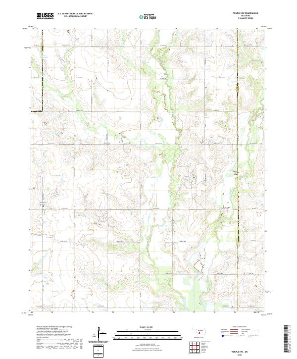Temple NW 2022 topographic map thumbnail