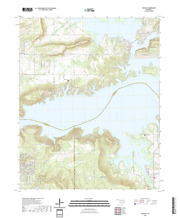Texanna topographic map thumbnail