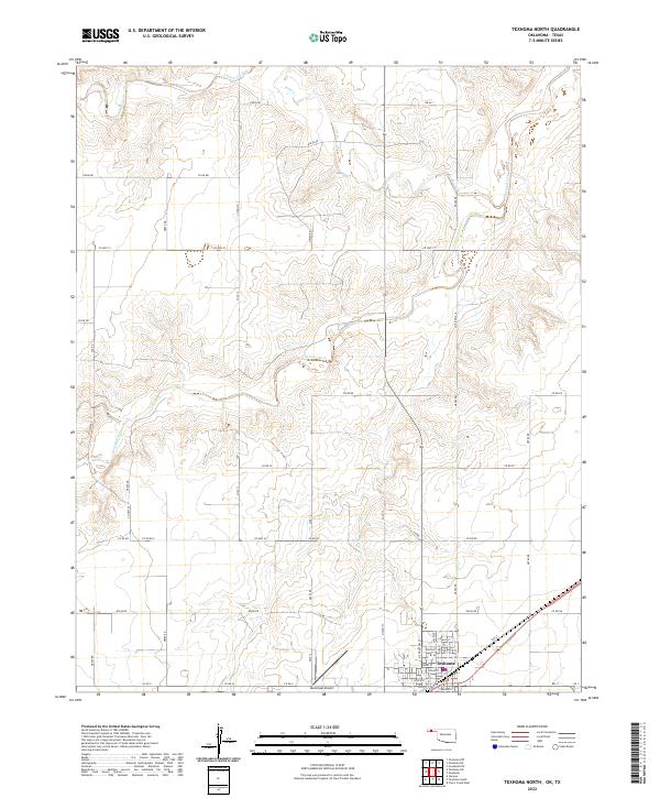 Texhoma North topographic map thumbnail