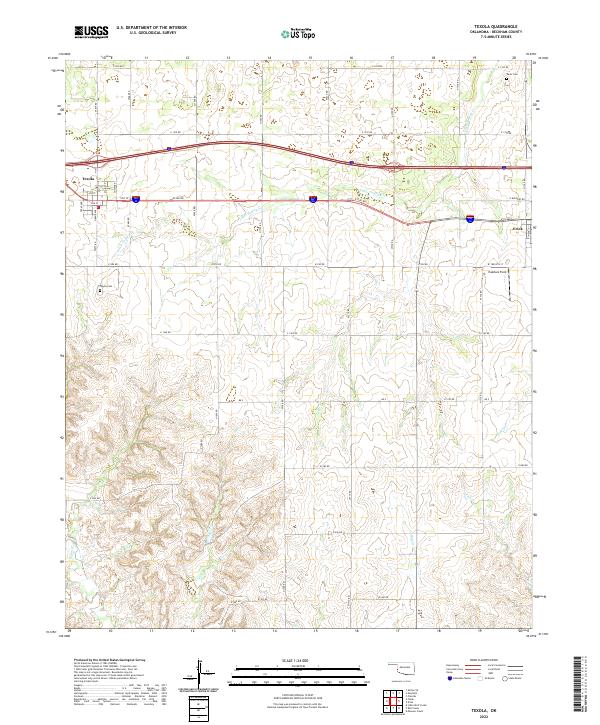 Texola 2022 topographic map thumbnail