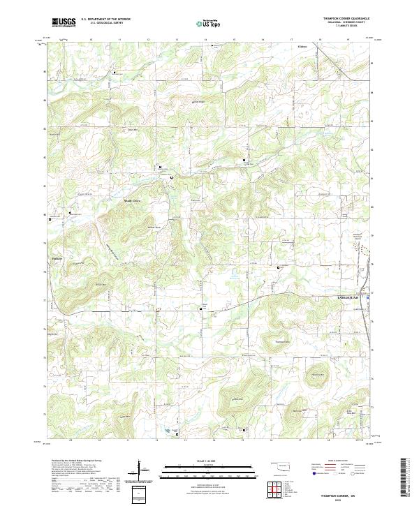 Thompson Corner 2022 topographic map thumbnail
