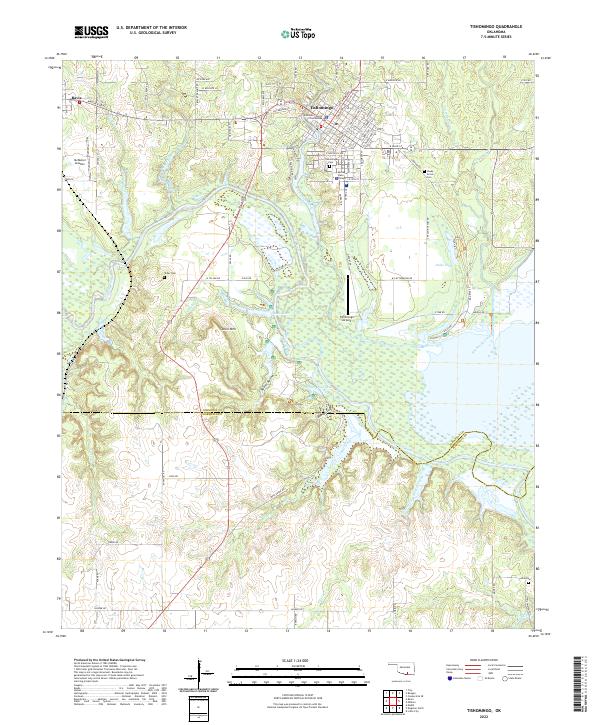Tishomingo 2022 topographic map thumbnail