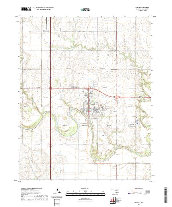 Tonkawa 2022 topographic map thumbnail