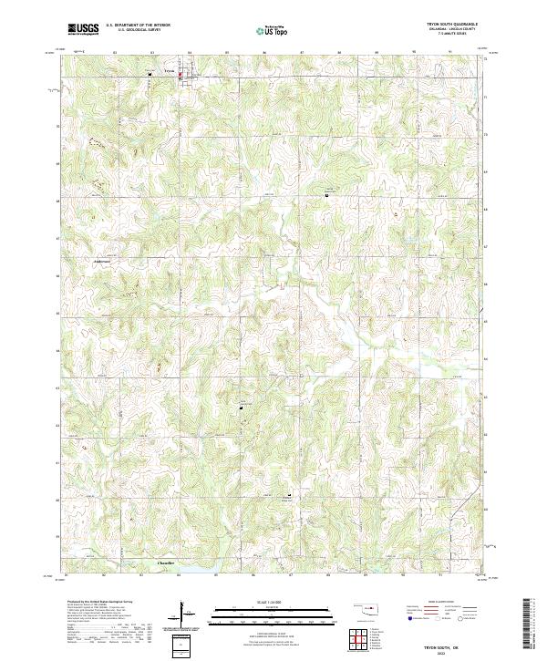 Tryon South 2022 topographic map thumbnail
