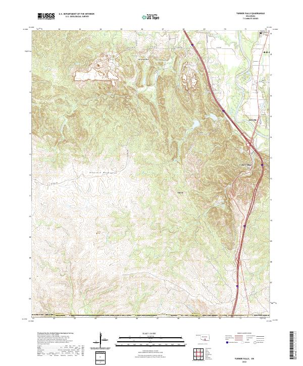 Turner Falls 2022 topographic map thumbnail