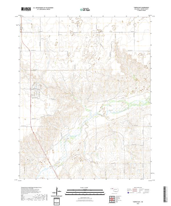 Turpin East topographic map thumbnail