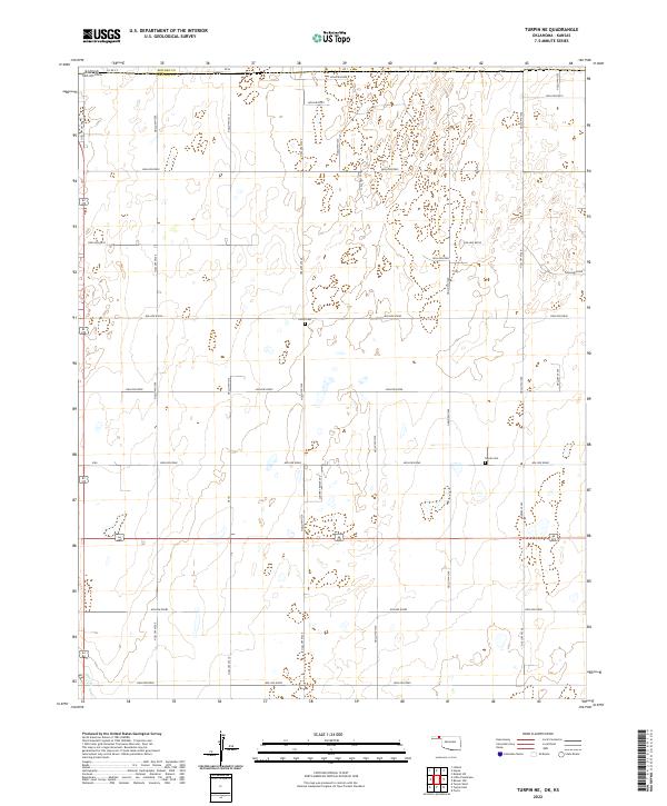 Turpin NE 2022 topographic map thumbnail