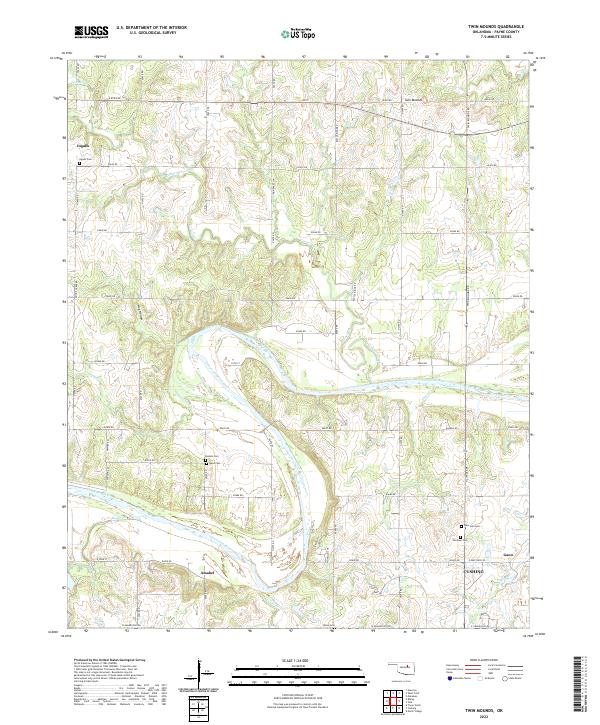 Twin Mounds 2022 topographic map thumbnail