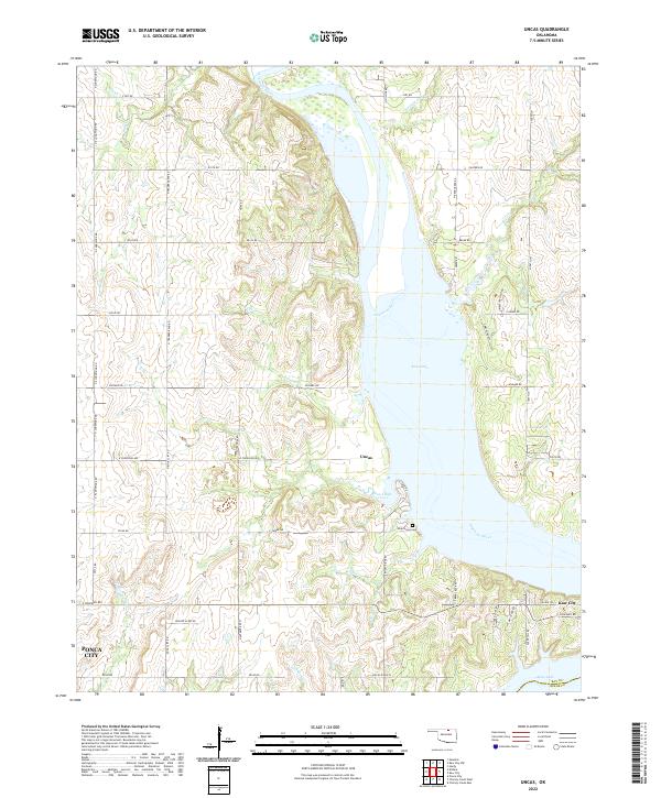 Uncas topographic map thumbnail