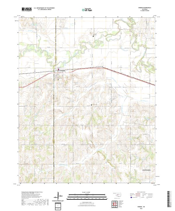 Verden topographic map thumbnail