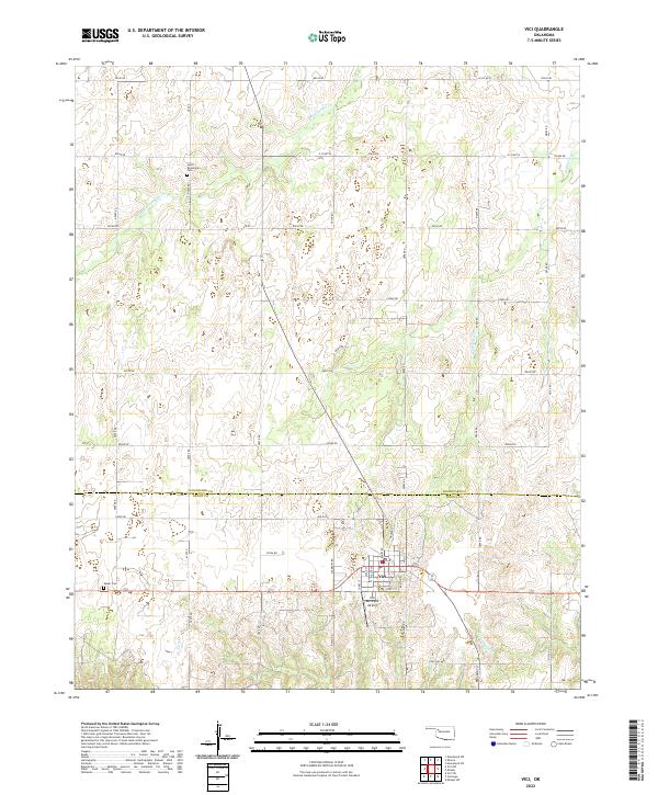 Vici topographic map thumbnail