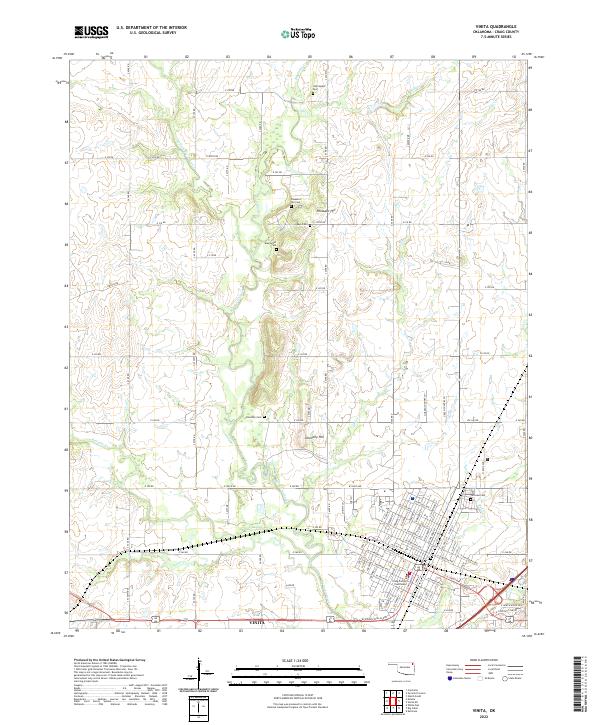 Vinita 2022 topographic map thumbnail