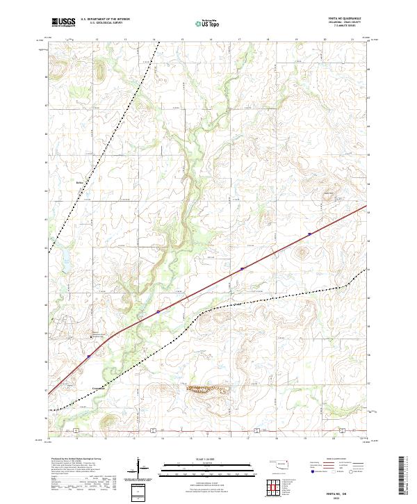 Vinita NE topographic map thumbnail