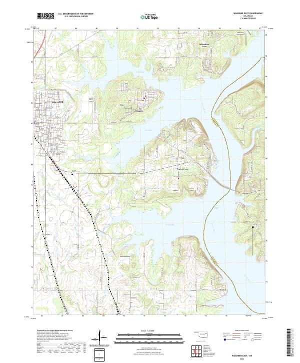 Wagoner East 2022 topographic map thumbnail