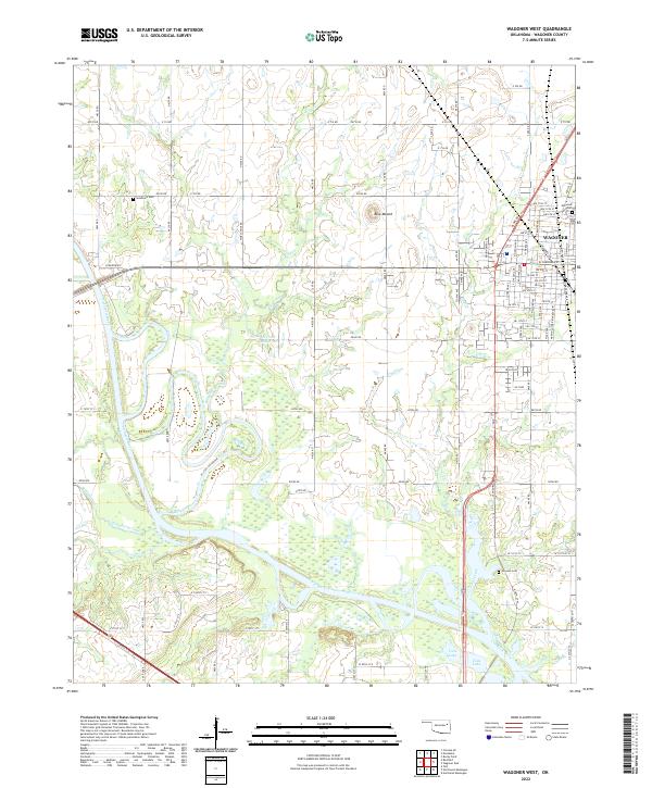 Wagoner West 2022 topographic map thumbnail