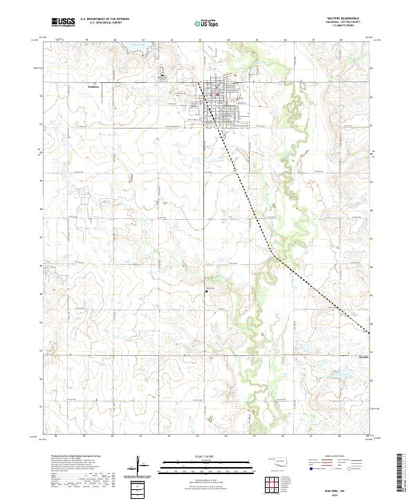 Walters topographic map thumbnail