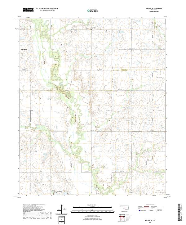 Walters NE 2022 topographic map thumbnail