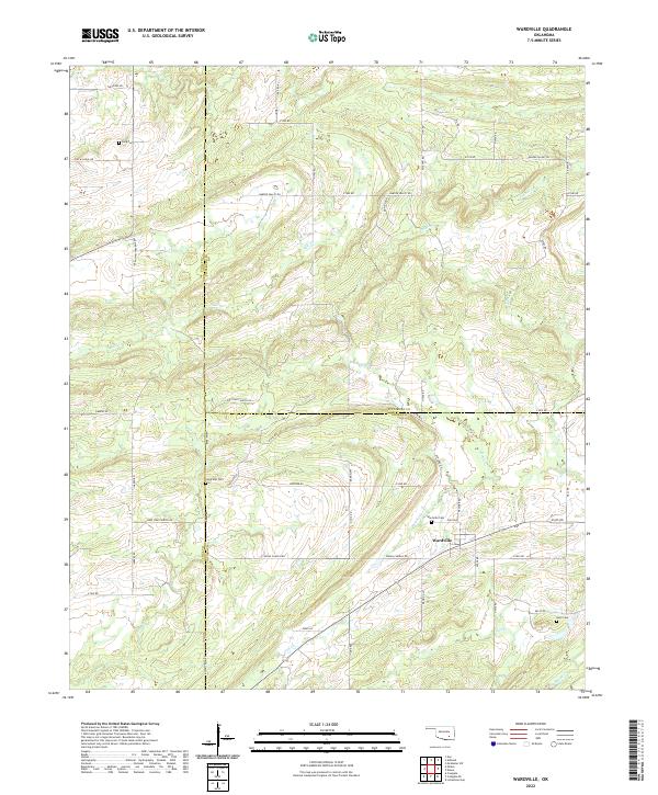 Wardville topographic map thumbnail