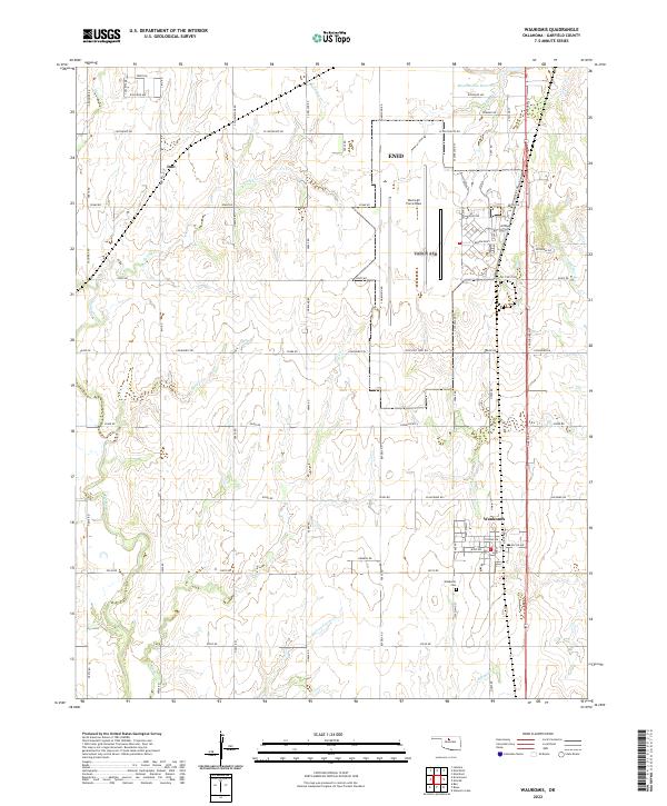 Waukomis 2022 topographic map thumbnail