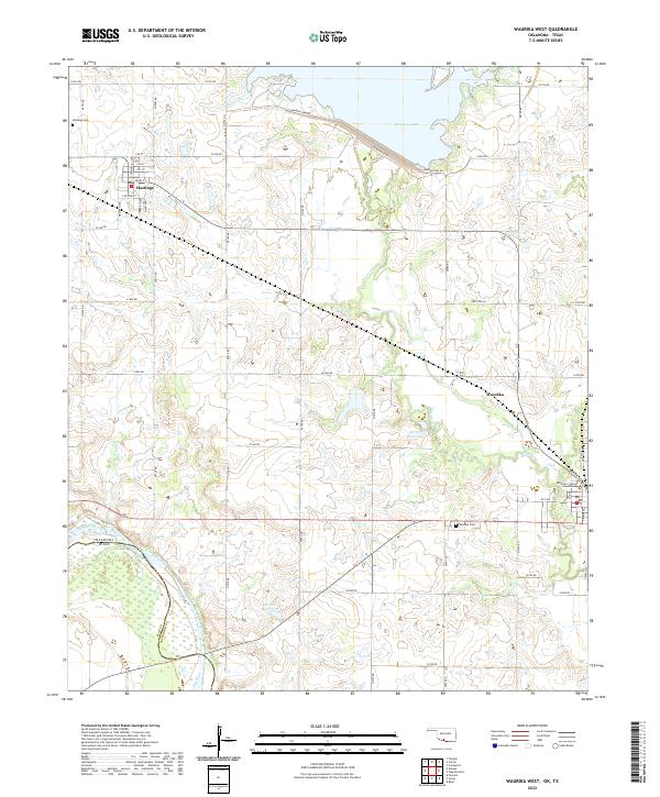 Waurika West topographic map thumbnail