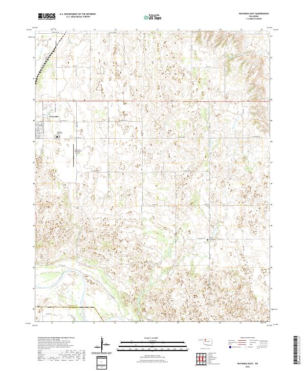 Waynoka East topographic map thumbnail