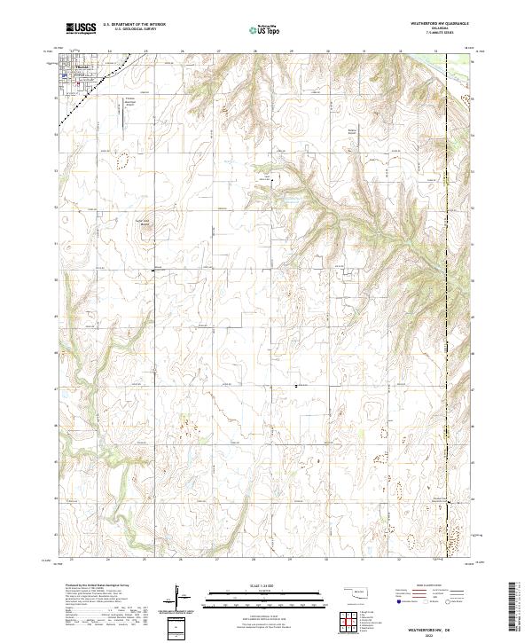 Weatherford NW topographic map thumbnail