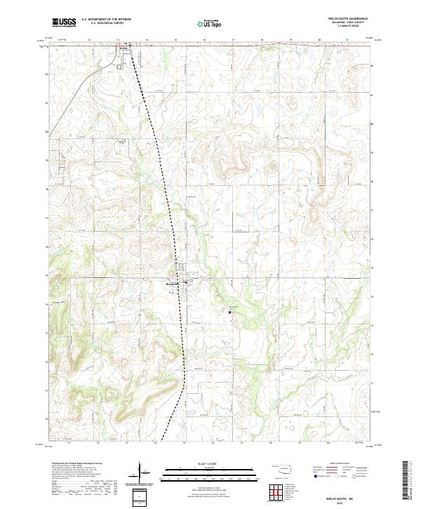 Welch South topographic map thumbnail