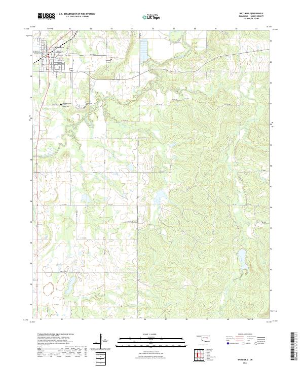 Wetumka 2022 topographic map thumbnail