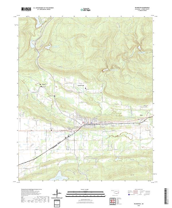 Wilburton 2022 topographic map thumbnail