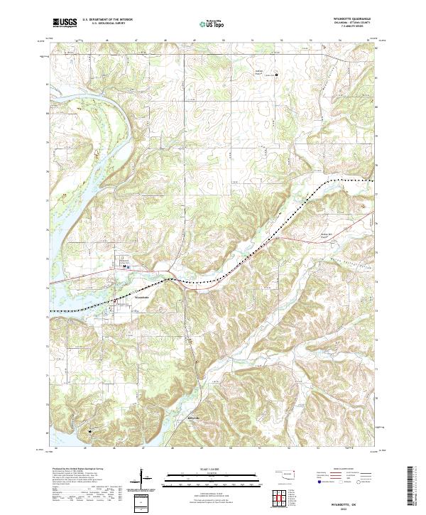 Wyandotte 2022 topographic map thumbnail