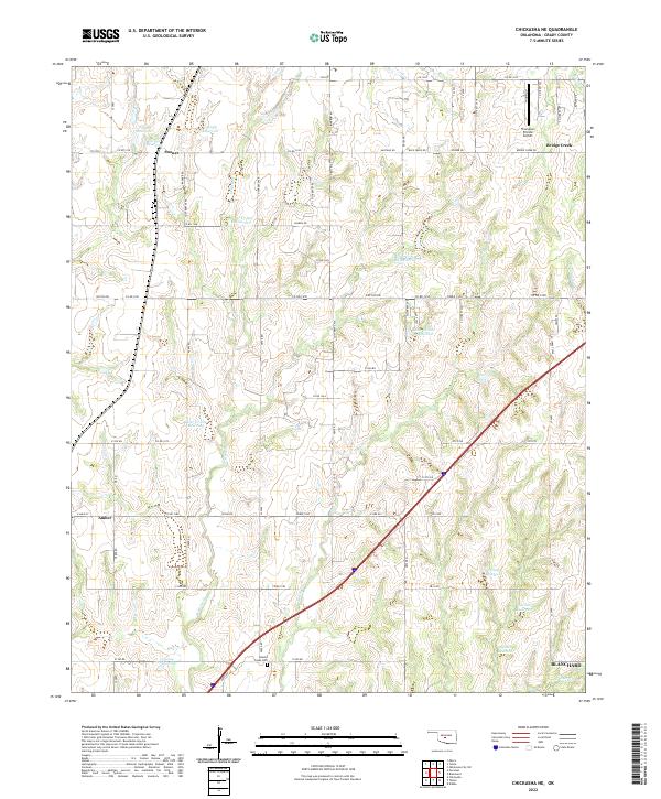 Chickasha NE topographic map thumbnail