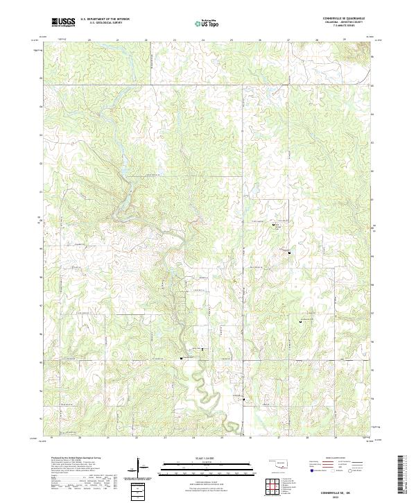 Connerville SE topographic map thumbnail