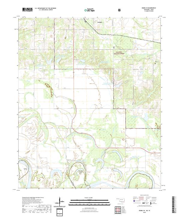 Idabel SE topographic map thumbnail