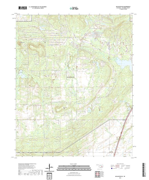 McAlester SW topographic map thumbnail