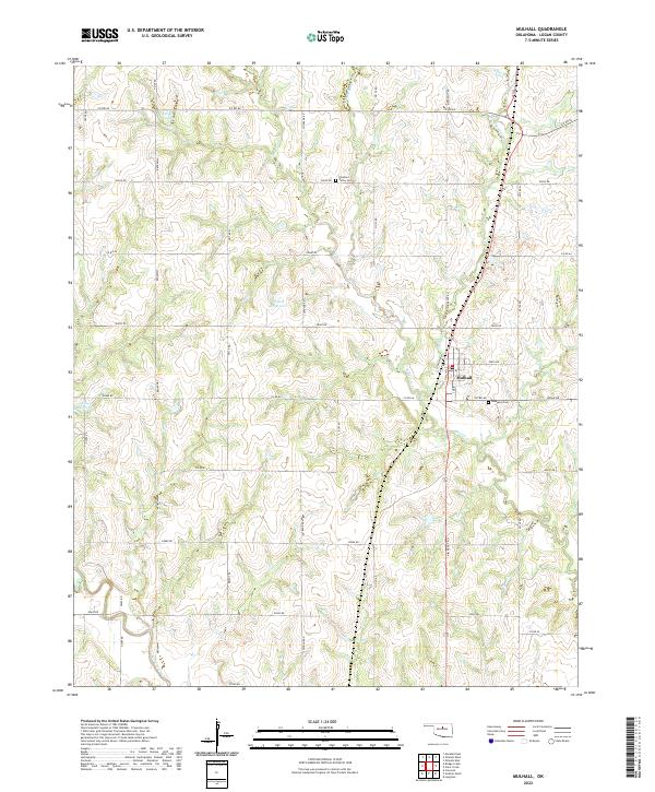Mulhall topographic map thumbnail