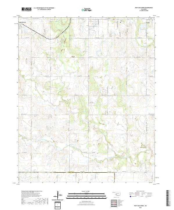 Post Oak Creek topographic map thumbnail