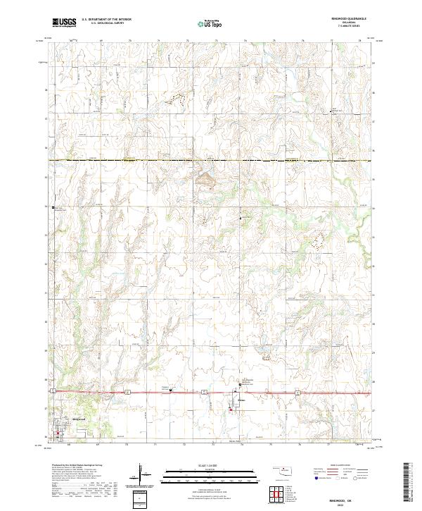 Ringwood topographic map thumbnail