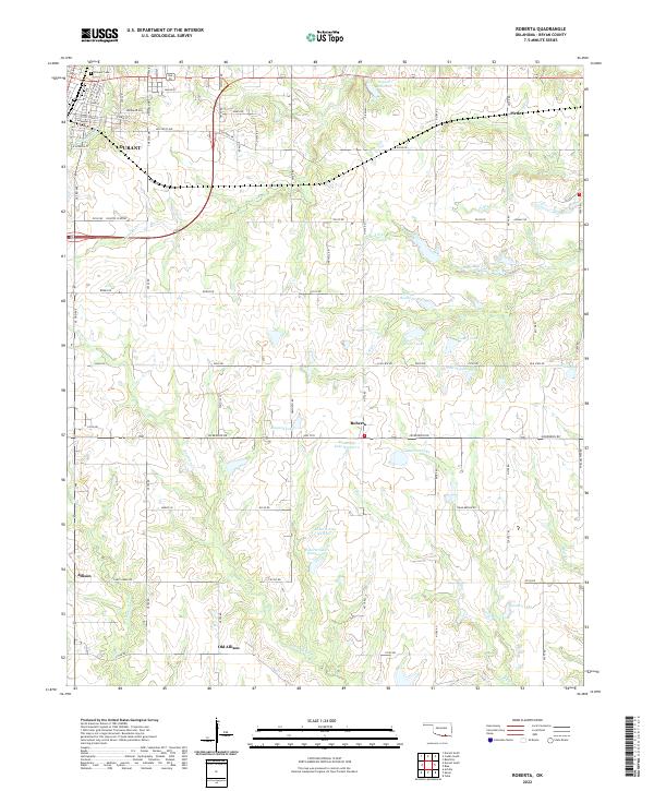 Roberta topographic map thumbnail