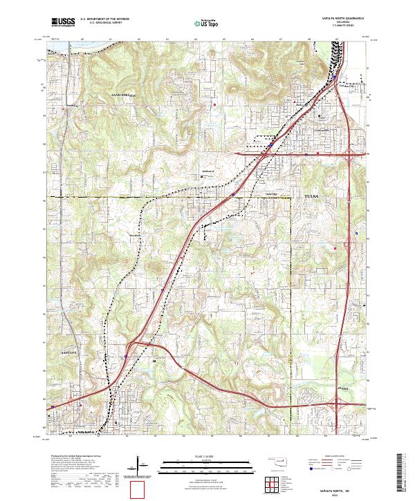 Sapulpa North topographic map thumbnail